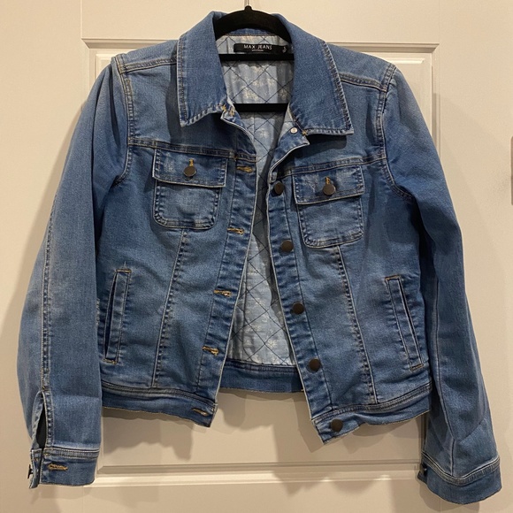 Max Jeans Jean Jacket with quilted liner Sz small - Picture 1 of 3